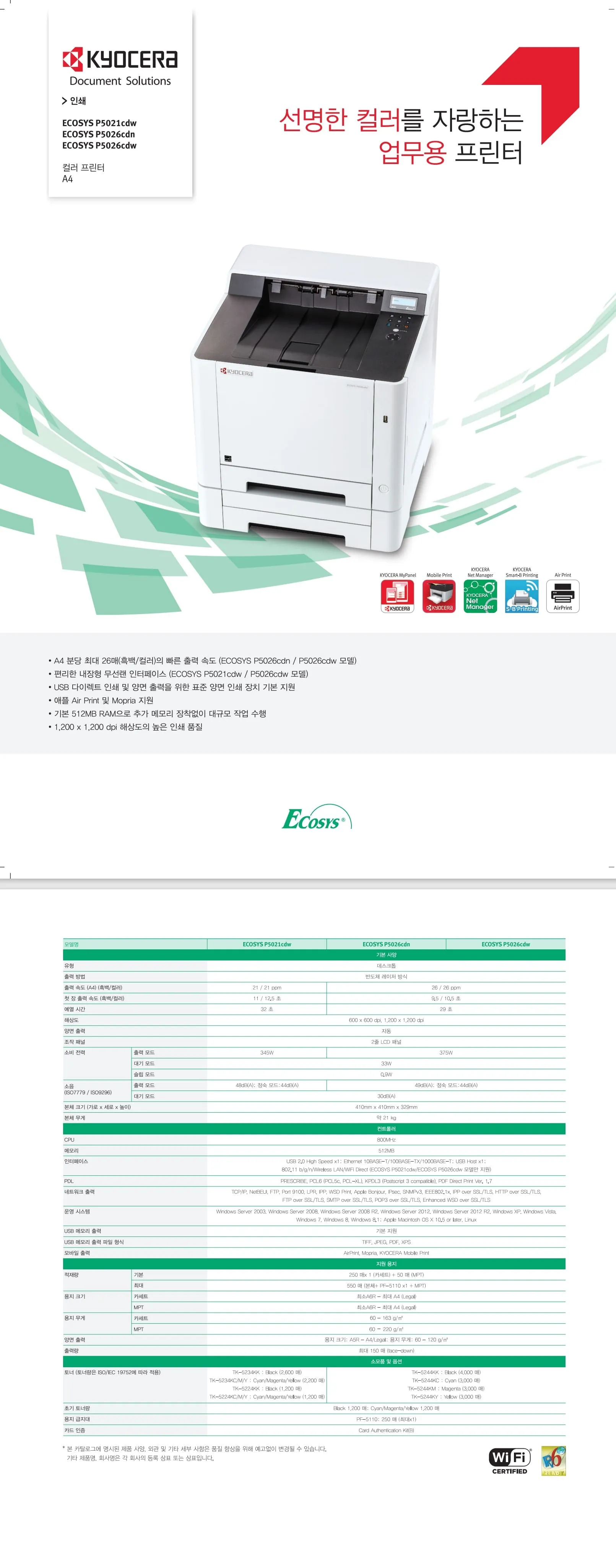 교세라 Ecosys P5021cdn